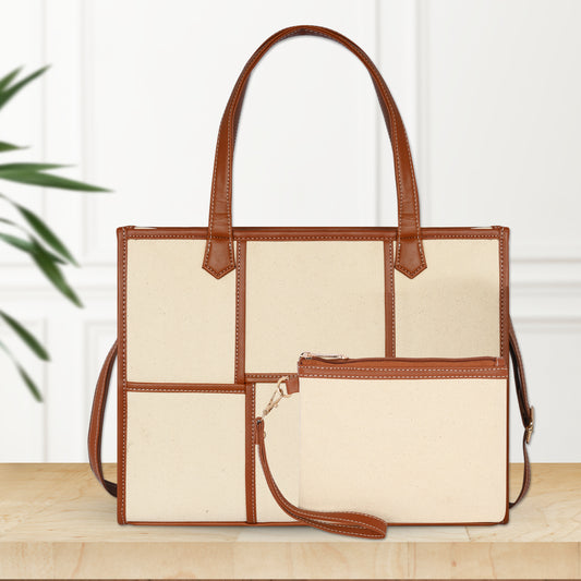 Women Canvas Laptop Tote Bag 14 inch Casual Briefcase Handbag