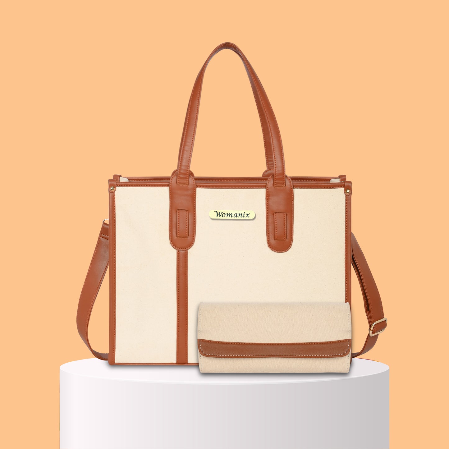 Women Canvas Laptop Tote Bags College Bag 14 inch Briefcase, Handbag for Office.