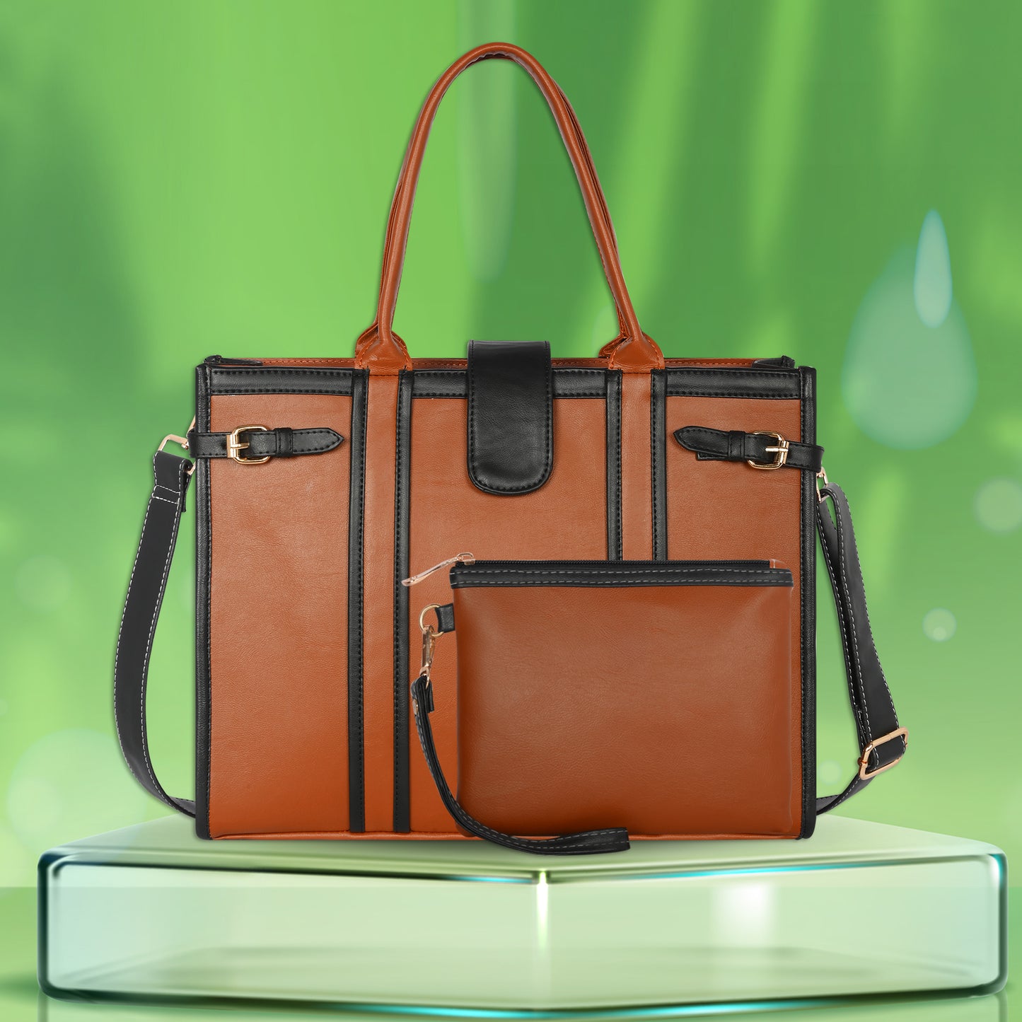 Women PU Laptop Tote bag 15 Inch College Bag Office Bag Briefcase Handbag(0075)