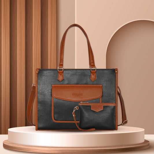 Women PU Laptop Tote bag 15 Inch College Bag Office Bag Briefcase Handbag (0076)