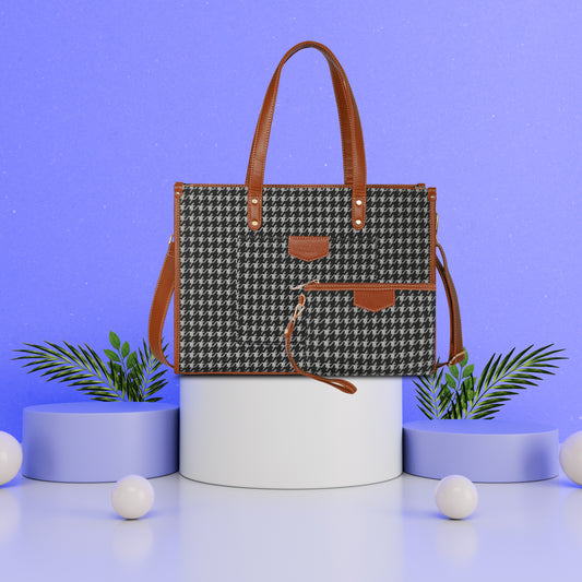 Women PU Laptop Tote bag 14 Inch College Bag Office Bag Briefcase Handbag (0081)