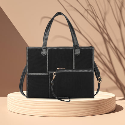 Women Canvas Laptop Tote Bag 14 inch Casual Briefcase Handbag