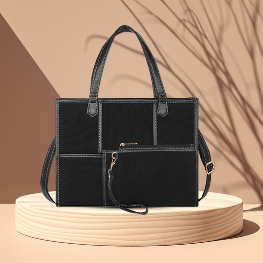 Women Canvas Laptop Tote Bag 14 inch Casual Briefcase Handbag