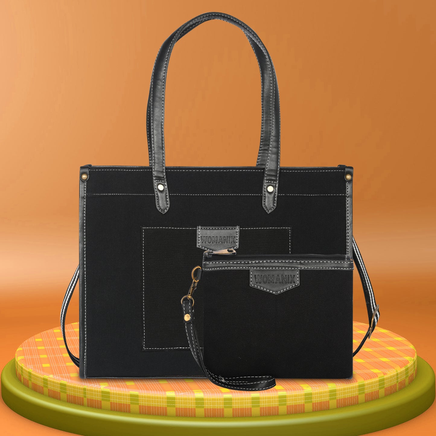 Canvas Laptop Tote Bag 14 inch Casual Briefcase Handbag