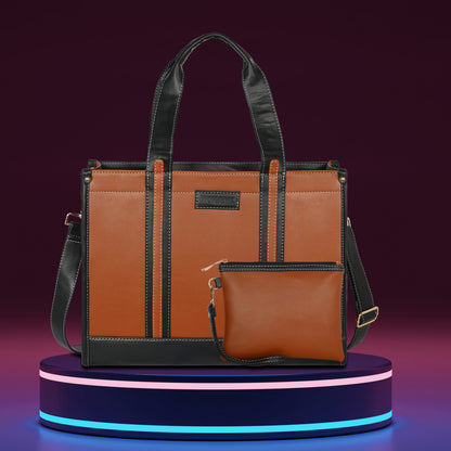 Women PU Laptop Tote bag 14 Inch College Bag Office Bag Briefcase Handbag