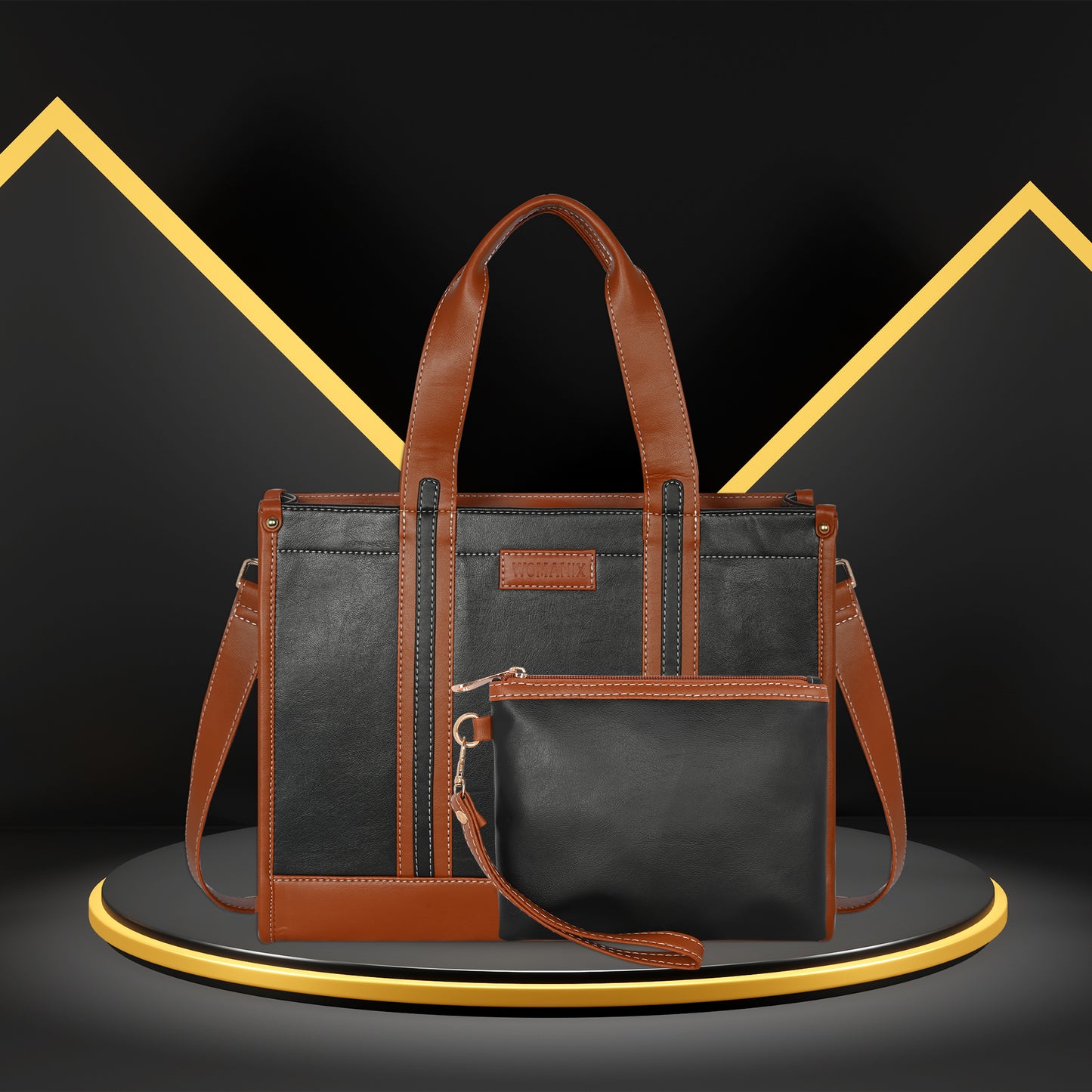 Women PU Laptop Tote bag 14 Inch College Bag Office Bag Briefcase Handbag