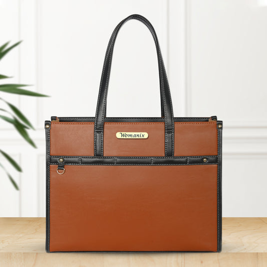 Women PU Laptop Tote bag 15 Inch College Bag Office Bag Briefcase