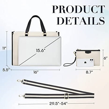 Canvas Laptop Tote Bag 14 Inch Casual Briefcase Handbag