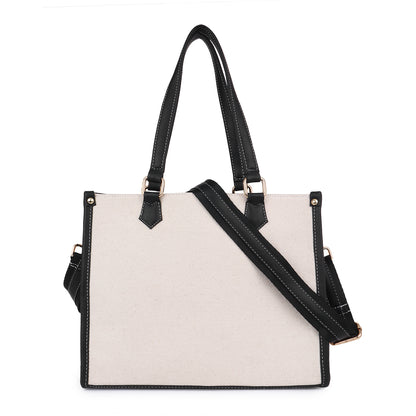 Canvas Laptop Tote Bag 12 inch, Casual Small Briefcase Handbag