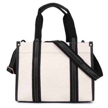 Canvas Laptop Tote Bag 12 inch Casual Small Briefcase Handbag