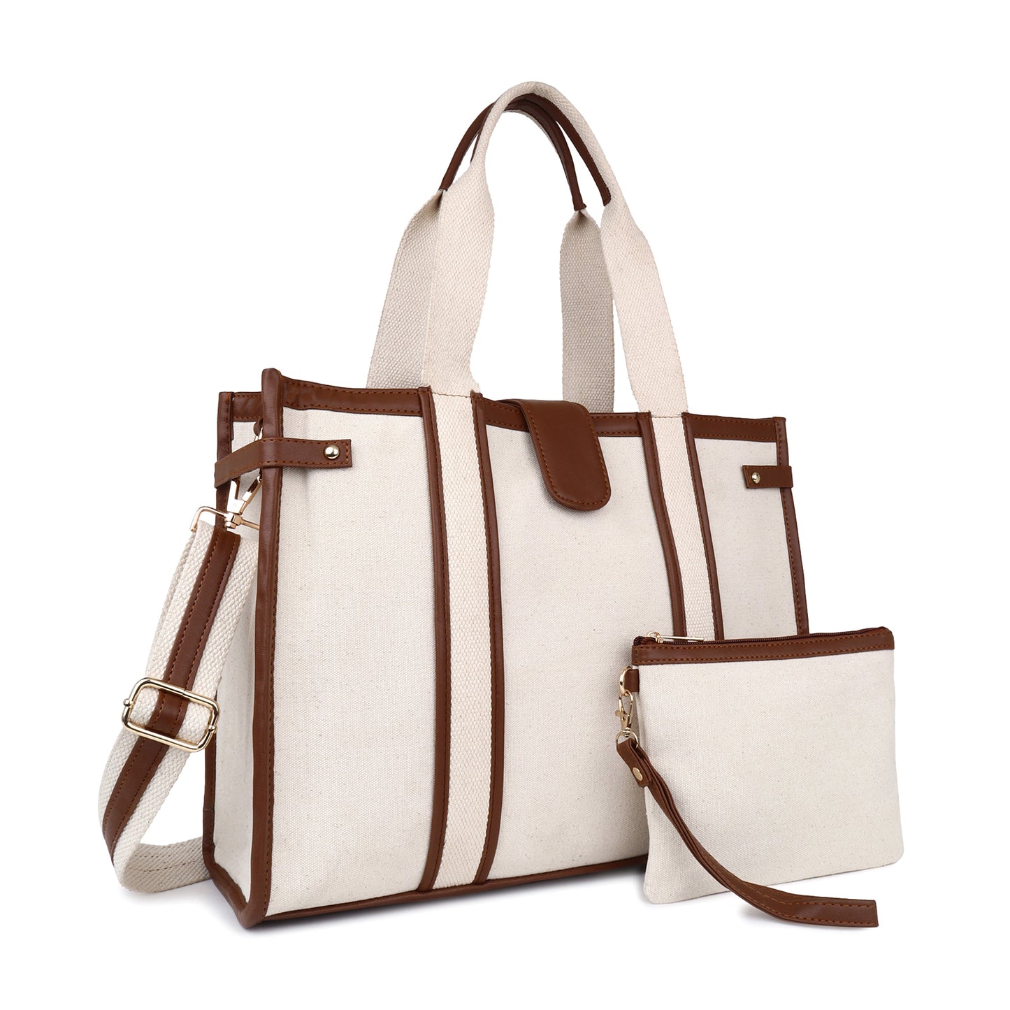 Canvas Laptop Tote Bag 14 inch Casual Briefcase Handbag