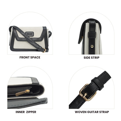 Canvas Sling Bag For Daily Use, Shoulder Sling Bag with Adjustable Strap