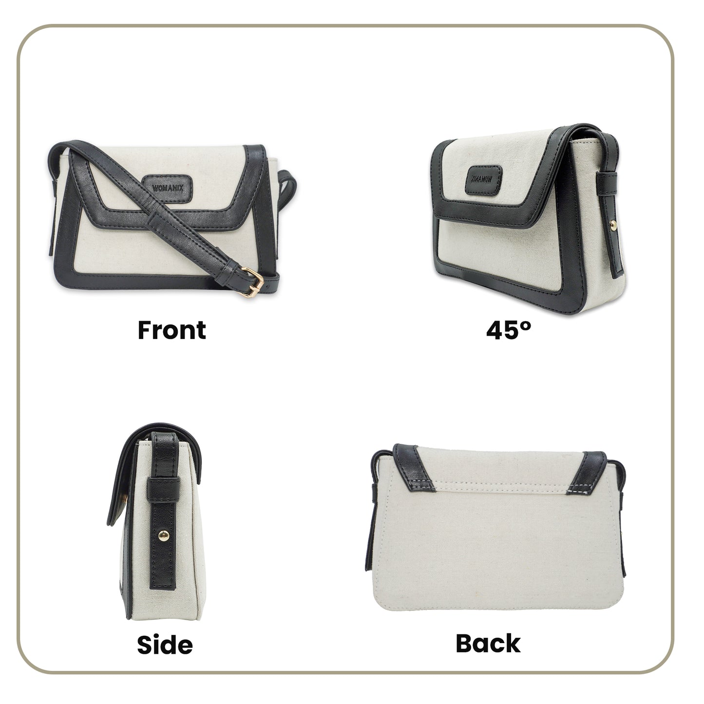 Canvas Sling Bag For Daily Use, Shoulder Sling Bag with Adjustable Strap