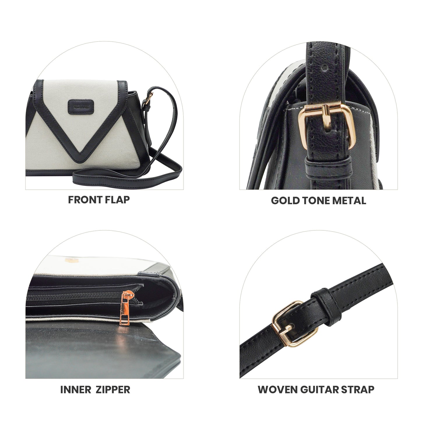 Canvas Sling Bag For Casual Use, Shoulder Sling Bag with Adjustable Strap