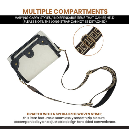 Canvas Sling Bag For Casual Use, Shoulder Sling Bag with Adjustable Strap