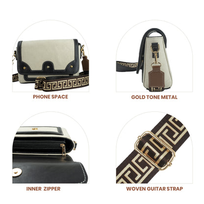 Canvas Sling Bag For Casual Use, Shoulder Sling Bag with Adjustable Strap