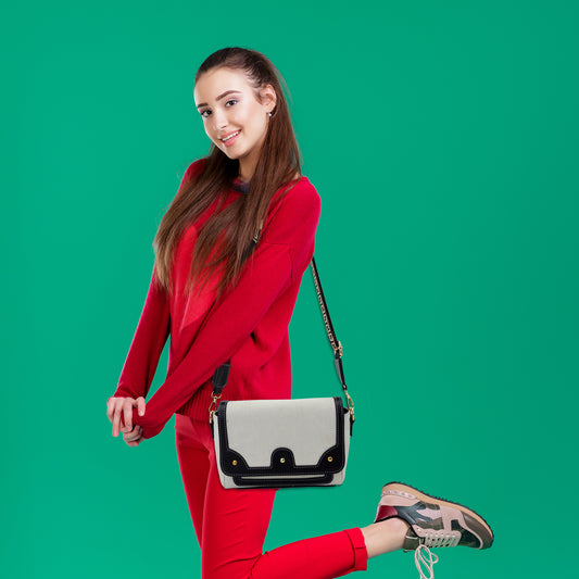 Canvas Sling Bag For Casual Use, Shoulder Sling Bag with Adjustable Strap
