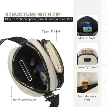 Sling Bag, Shoulder Sling Bag with Adjustable Strap