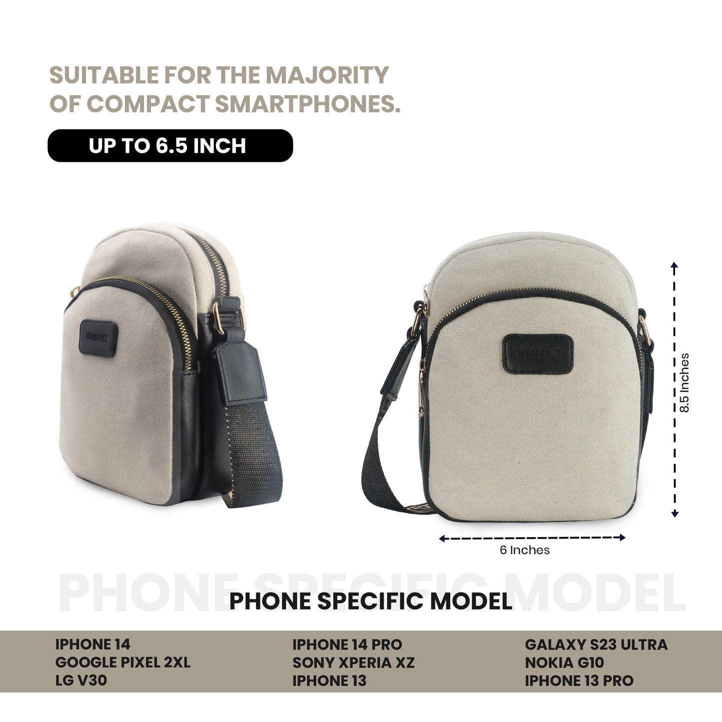 Sling Bag, Shoulder Sling Bag with Adjustable Strap