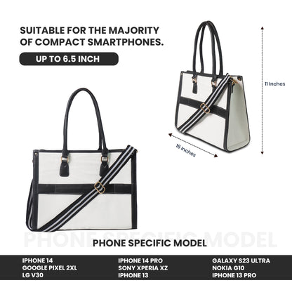 Women Canvas Laptop Tote Bag 14 inch Casual Briefcase Handbag