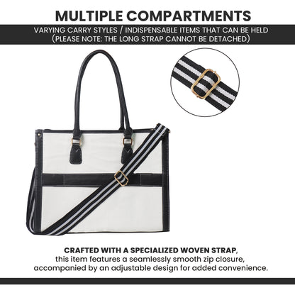 Women Canvas Laptop Tote Bag 14 inch Casual Briefcase Handbag