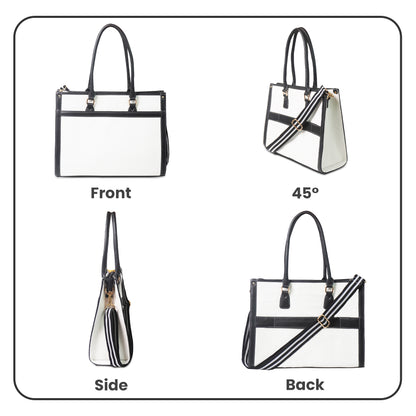 Women Canvas Laptop Tote Bag 14 inch Casual Briefcase Handbag