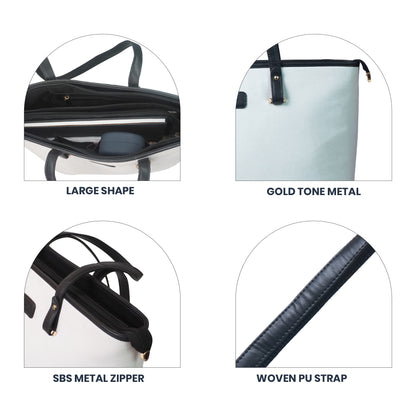 Womanix Canvas Laptop Tote Bag 14 inch Handbag