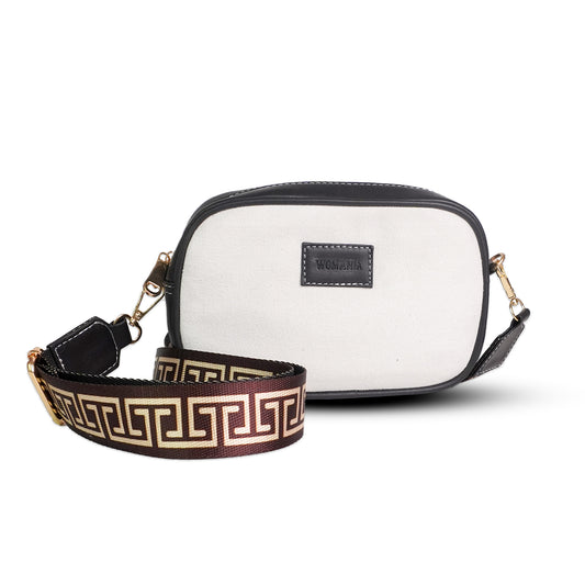 Womanix Canvas Sling Bag, Shoulder Sling Bag with Adjustable Strap
