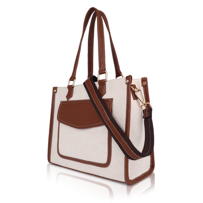 Canvas Laptop Tote Bag 12 inch, Casual Small Briefcase Handbag