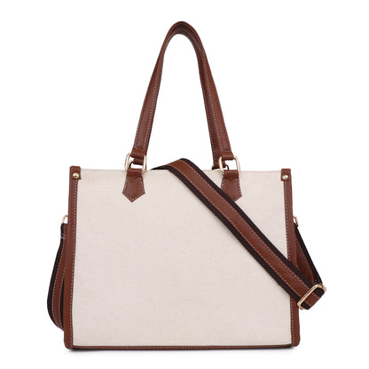 Canvas Laptop Tote Bag 12 inch, Casual Small Briefcase Handbag