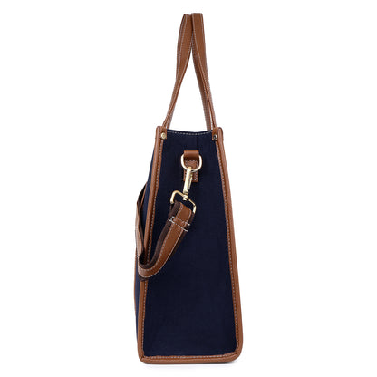 Canvas Laptop Tote Bag 12 inch, Casual Small Briefcase Handbag