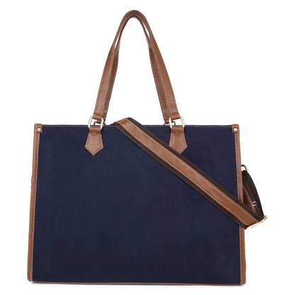 Canvas Laptop Tote Bag 12 inch, Casual Small Briefcase Handbag