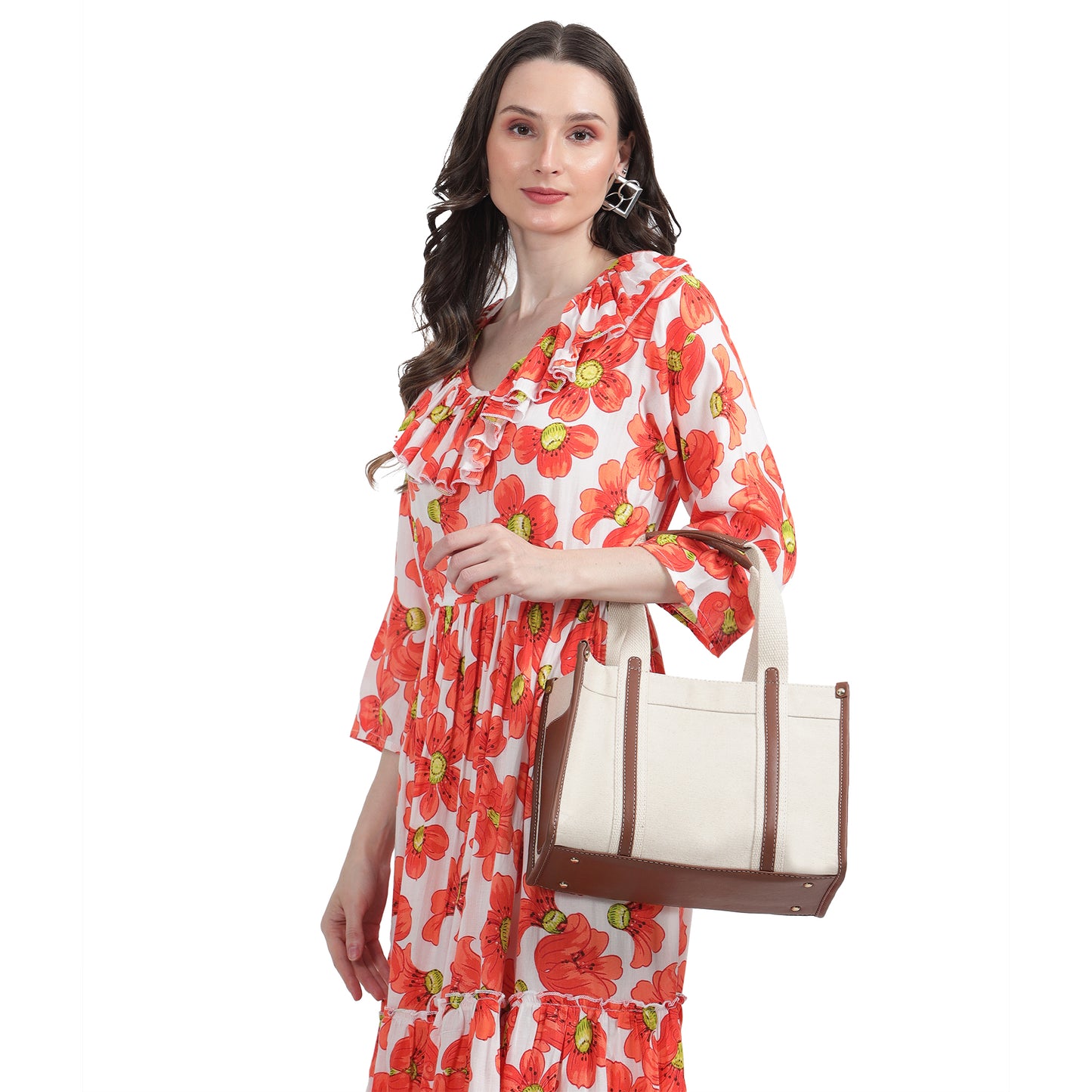 Canvas Laptop Tote Bag 12 inch Casual Small Briefcase Handbag