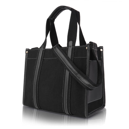 Canvas Laptop Tote Bag 12 inch Casual Small Briefcase Handbag