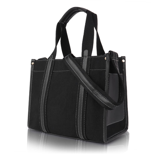 Canvas Laptop Tote Bag 12 inch Casual Small Briefcase Handbag