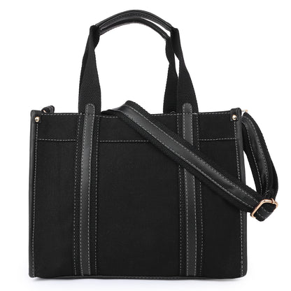 Canvas Laptop Tote Bag 12 inch Casual Small Briefcase Handbag