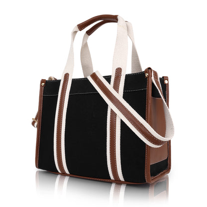 Canvas Laptop Tote Bag 12 inch Casual Small Briefcase Handbag