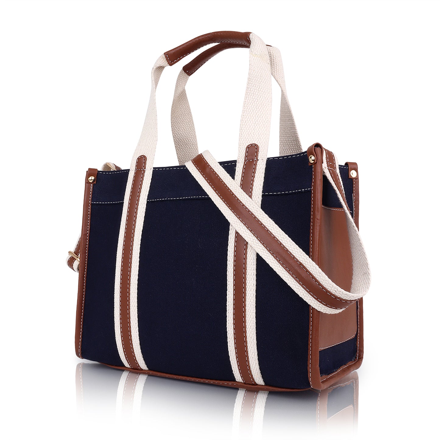 Canvas Laptop Tote Bag 12 inch Casual Small Briefcase Handbag