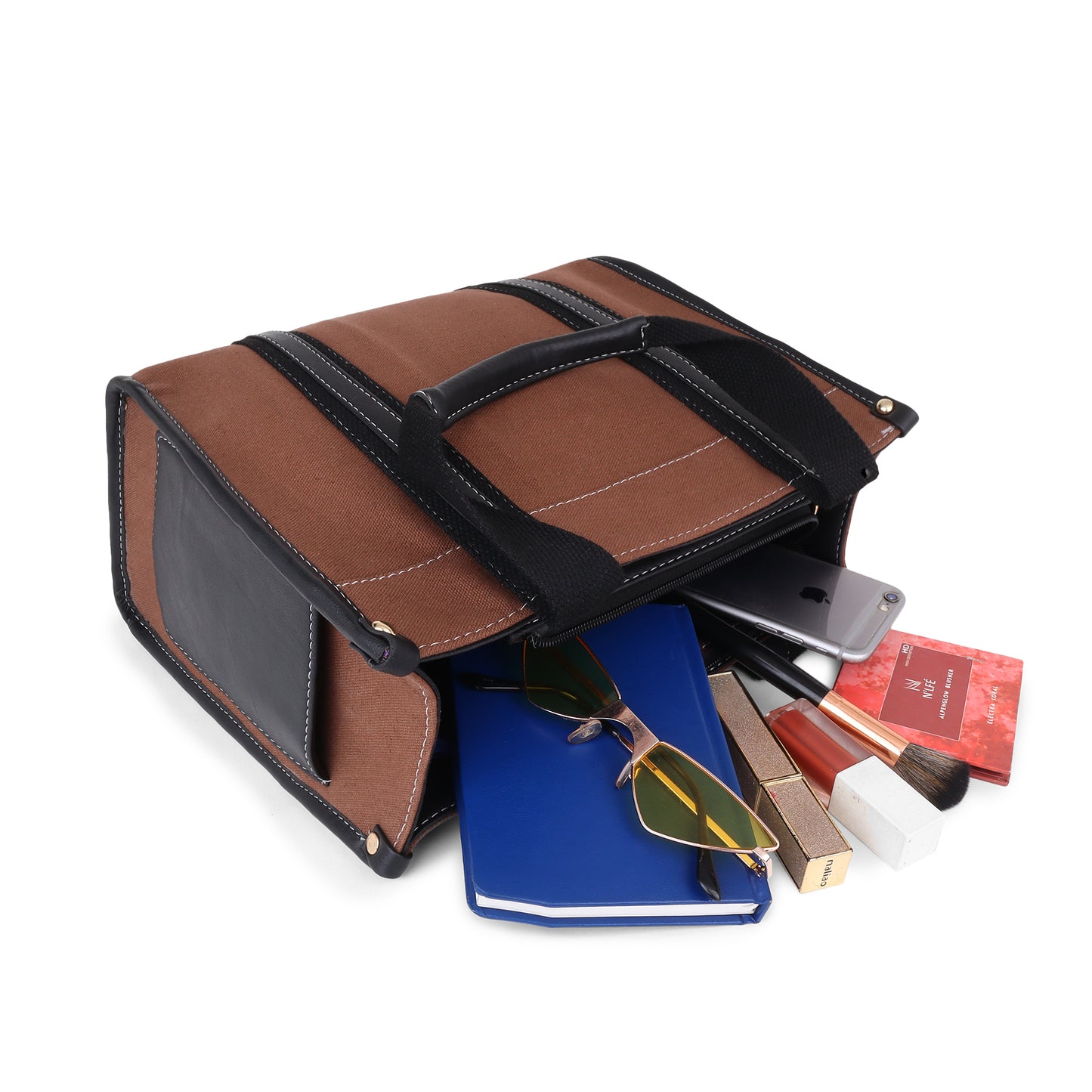 Canvas Laptop Tote Bag 12 inch Casual Small Briefcase Handbag