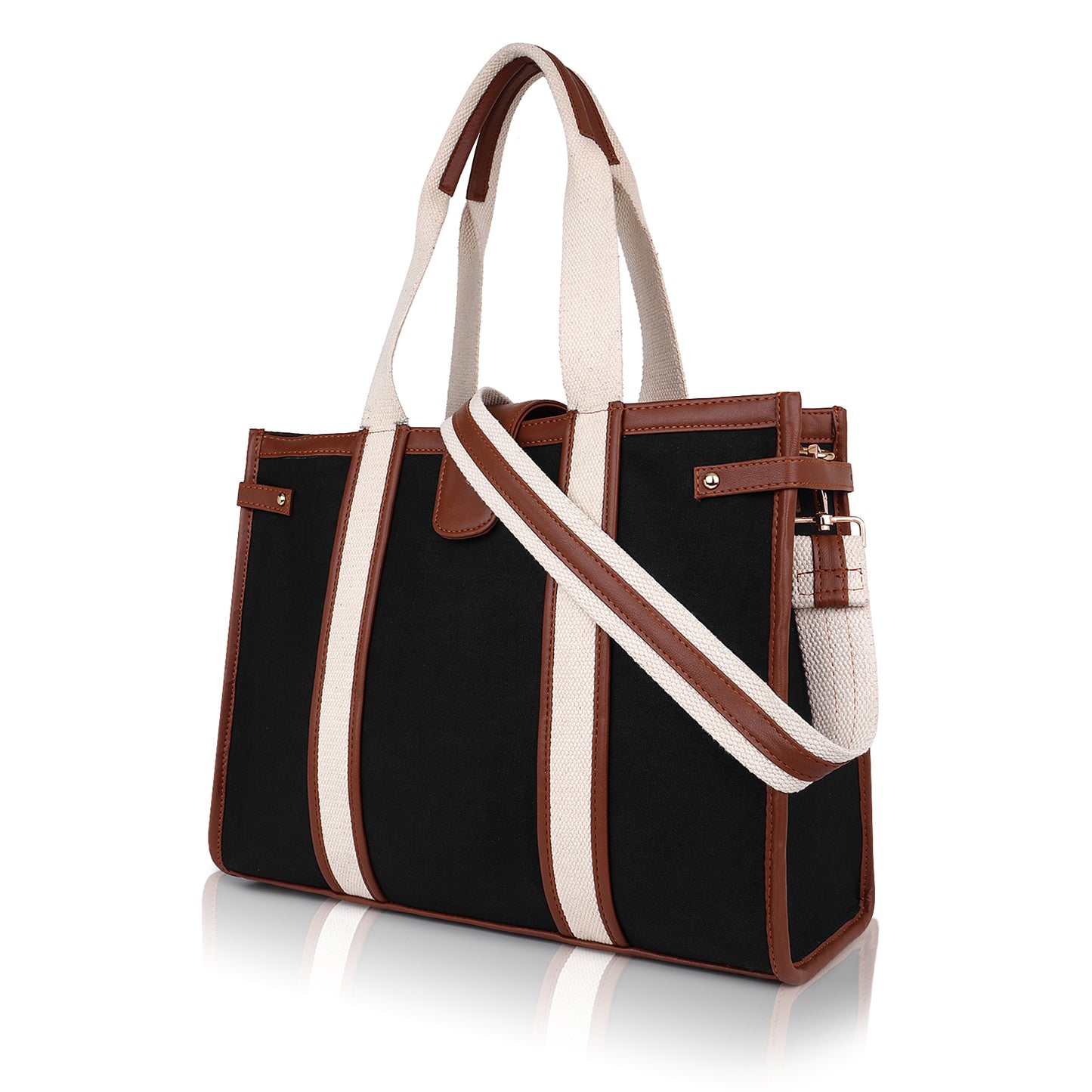 Canvas Laptop Tote Bag 14 inch Casual Briefcase Handbag
