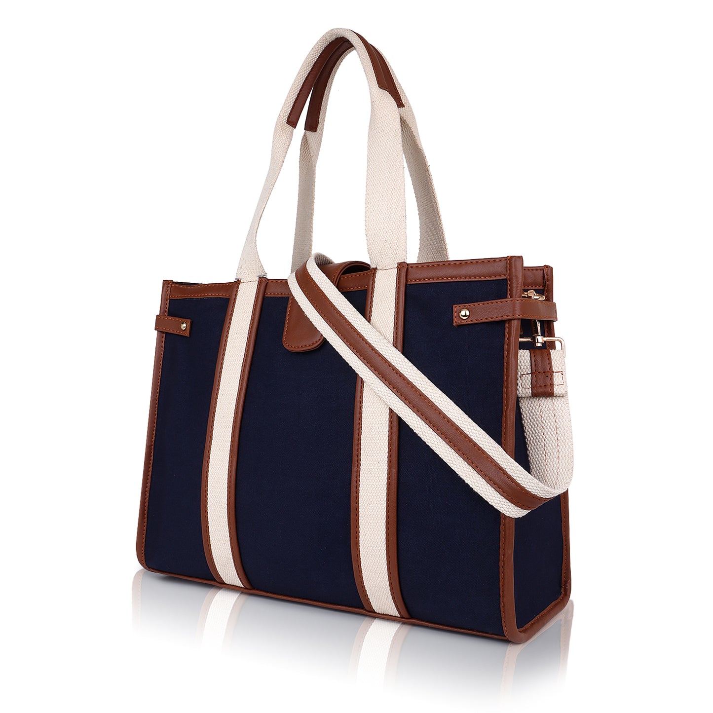 Canvas Laptop Tote Bag 14 inch Casual Briefcase Handbag