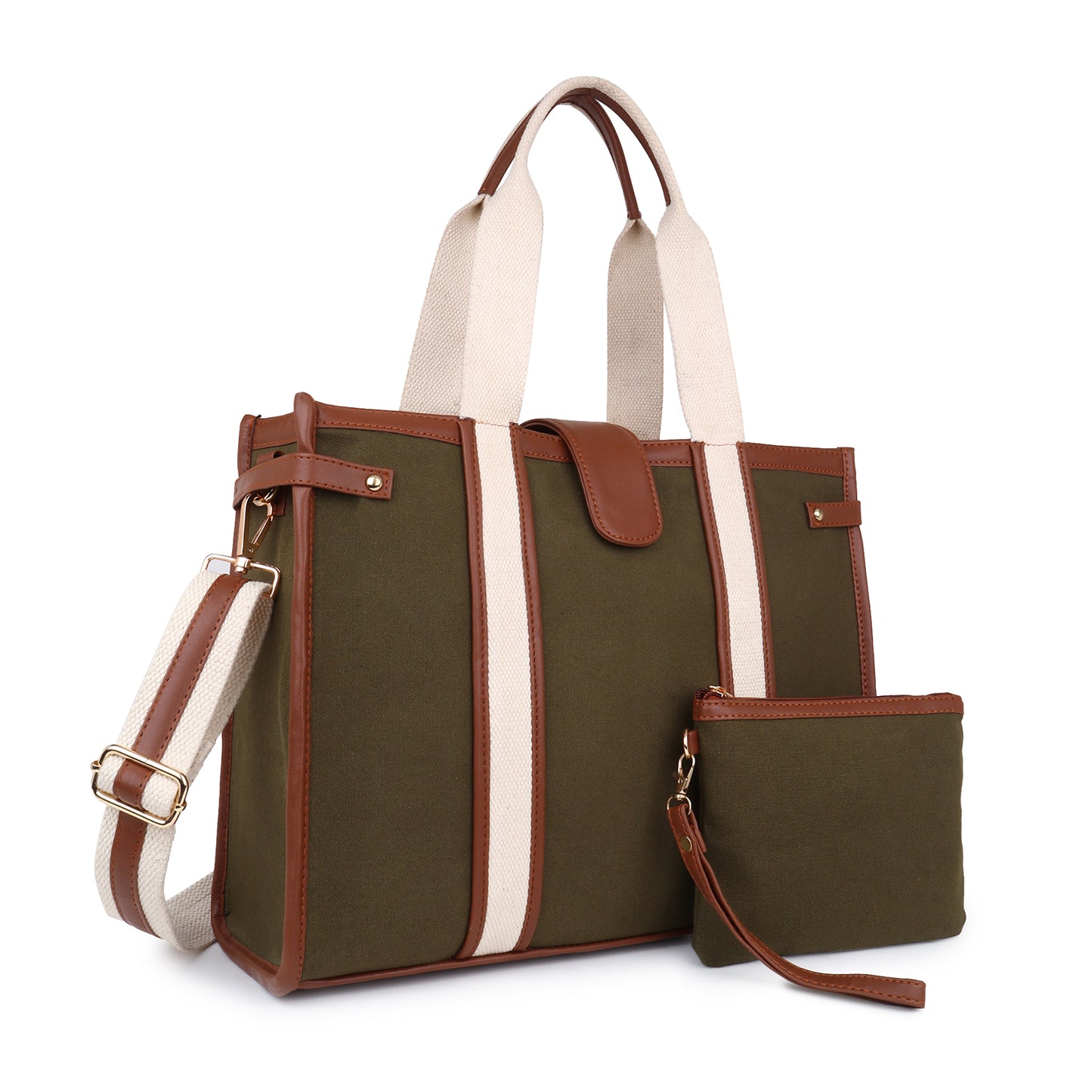 Canvas Laptop Tote Bag 14 inch Casual Briefcase Handbag