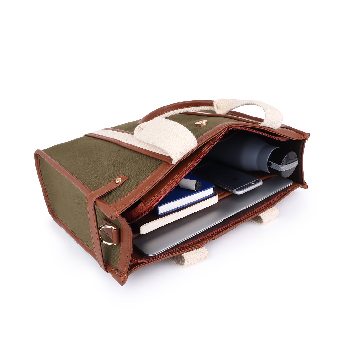 Canvas Laptop Tote Bag 14 inch Casual Briefcase Handbag
