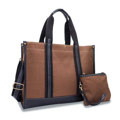 Canvas Laptop Tote Bag 14 inch Casual Briefcase Handbag