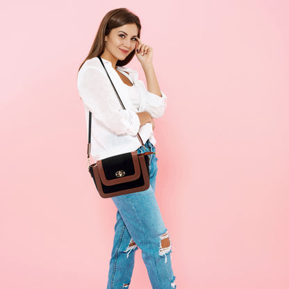 Canvas Shoulder Sling Bag with Adjustable Strap, Small Trendy Sling Crossbody Bag
