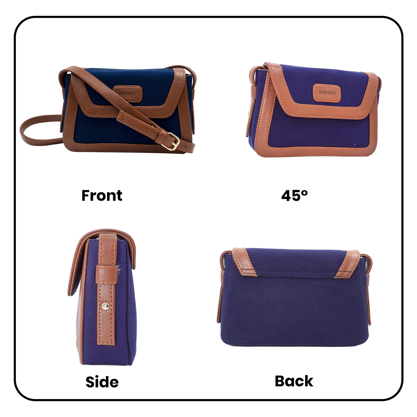 Canvas Sling Bag For Daily Use, Shoulder Sling Bag with Adjustable Strap