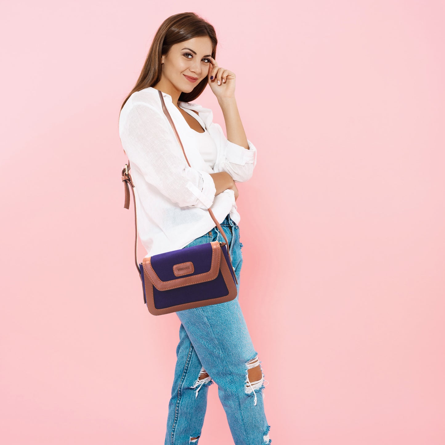 Canvas Sling Bag For Daily Use, Shoulder Sling Bag with Adjustable Strap