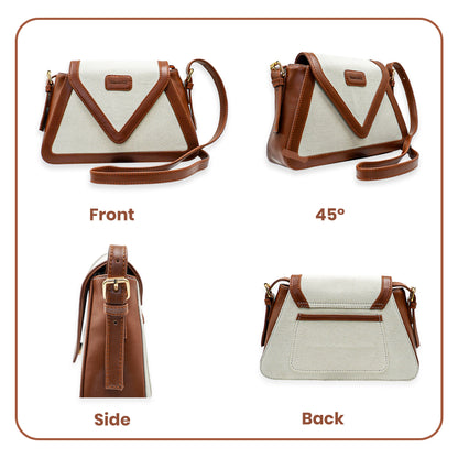 Canvas Sling Bag For Casual Use, Shoulder Sling Bag with Adjustable Strap