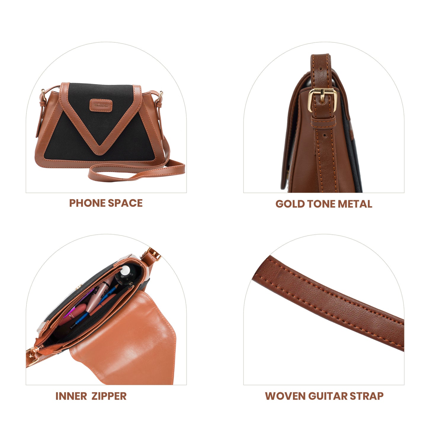 Canvas Sling Bag For Casual Use, Shoulder Sling Bag with Adjustable Strap