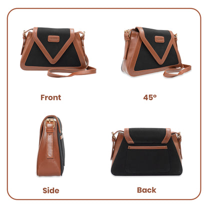 Canvas Sling Bag For Casual Use, Shoulder Sling Bag with Adjustable Strap